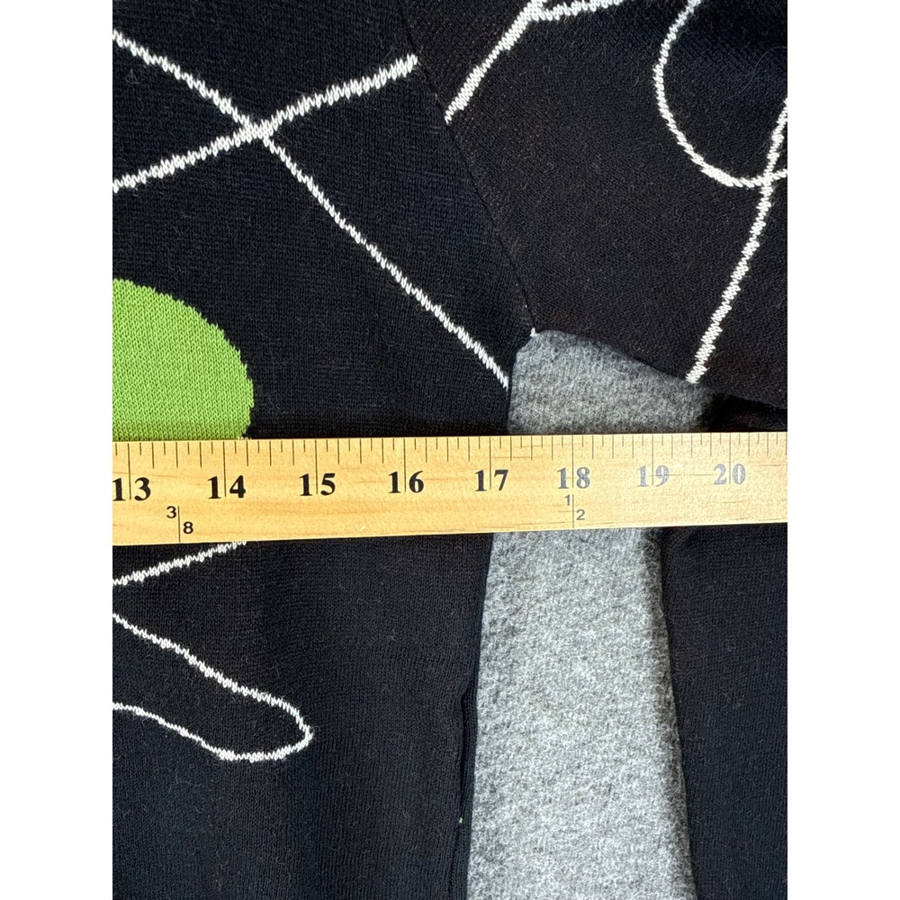 NWT OXKNIT Planet Solar System Sweater Womens S Black Retro Space Graphic Cotton - Picture 7 of 12